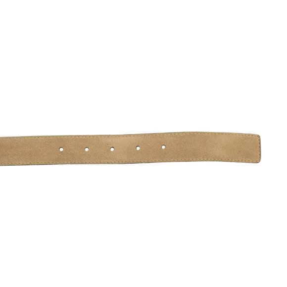 AMIRI Beige Engraved Buckle Suede Belt Size 85 $390
